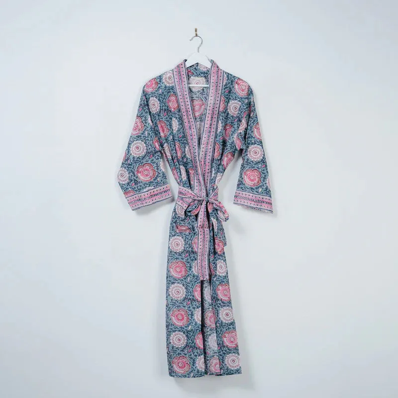 Hand Printed Cotton Kimono Cut Long sold by Ivalo.com product image thumbnail 2