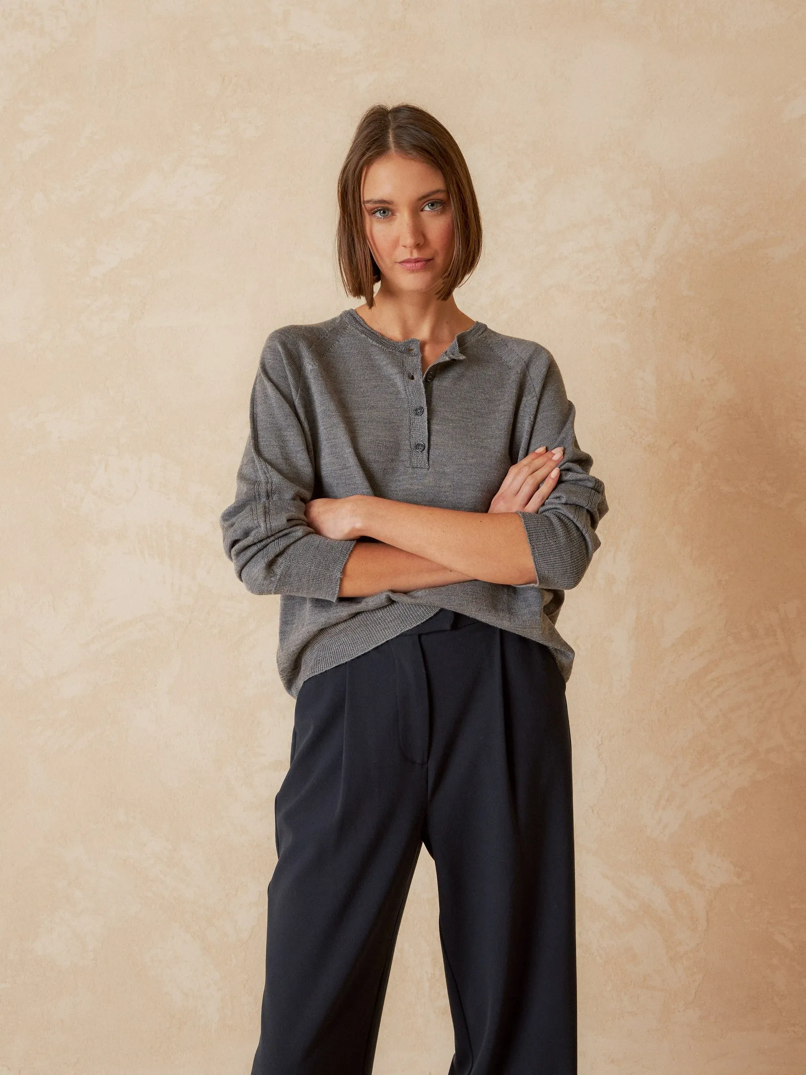 Merino Wool Sweater Grey sold by Ivalo.com