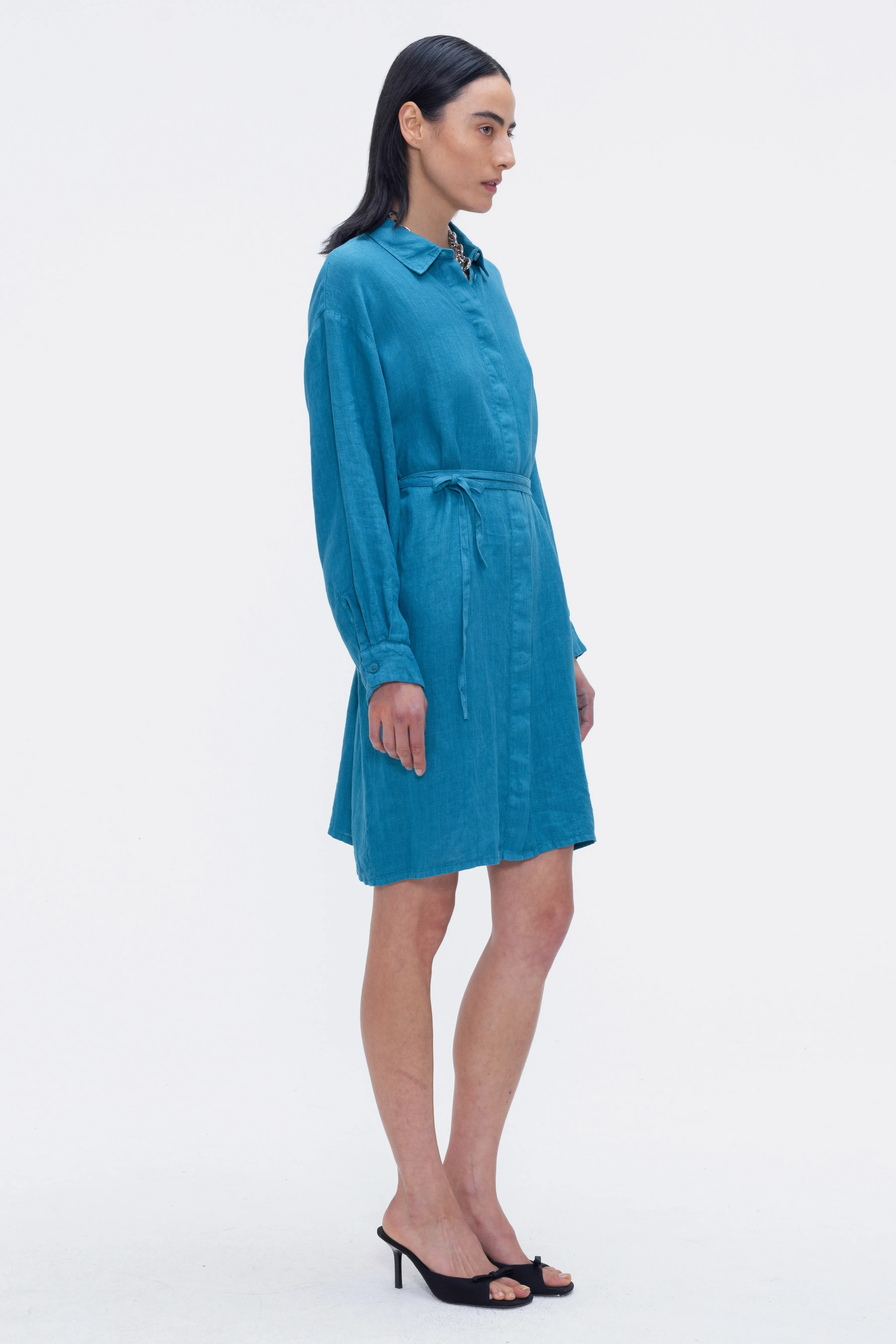 Celia Shirt Dress Petrol sold by Ivalo.com product image thumbnail 2