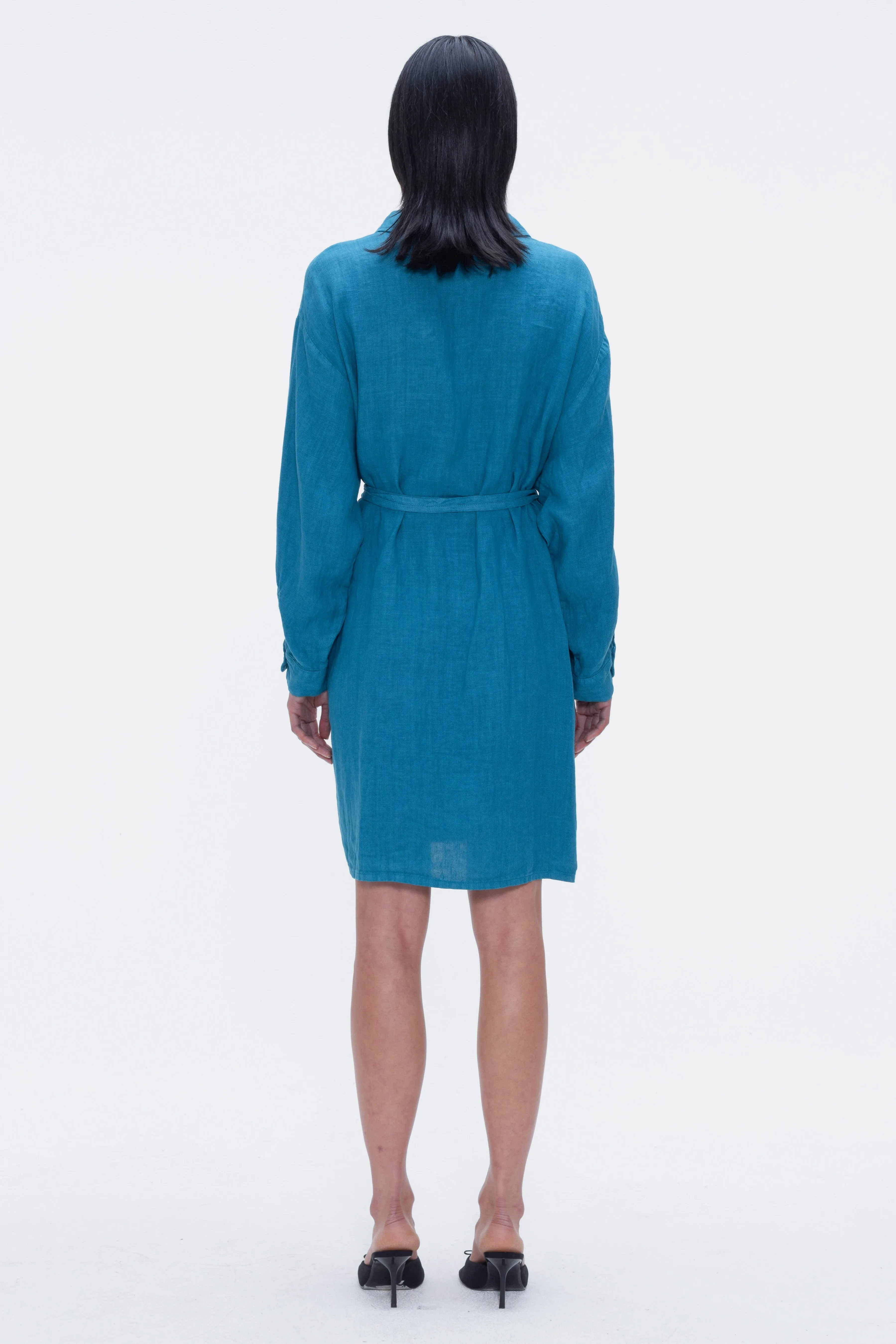 Celia Shirt Dress Petrol sold by Ivalo.com product image thumbnail 3