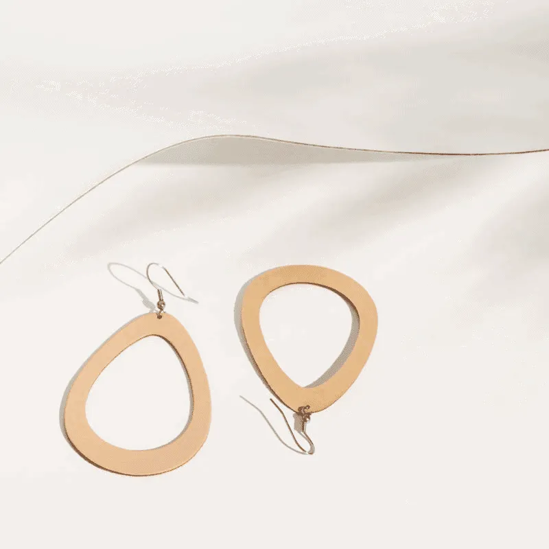 Sade Raindrop Grande Earrings Recycled Leather sold by Ivalo.com