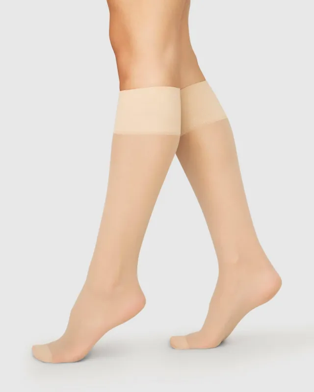 Elin Premium Knee-Highs 2-Pack Beige sold by Ivalo.com