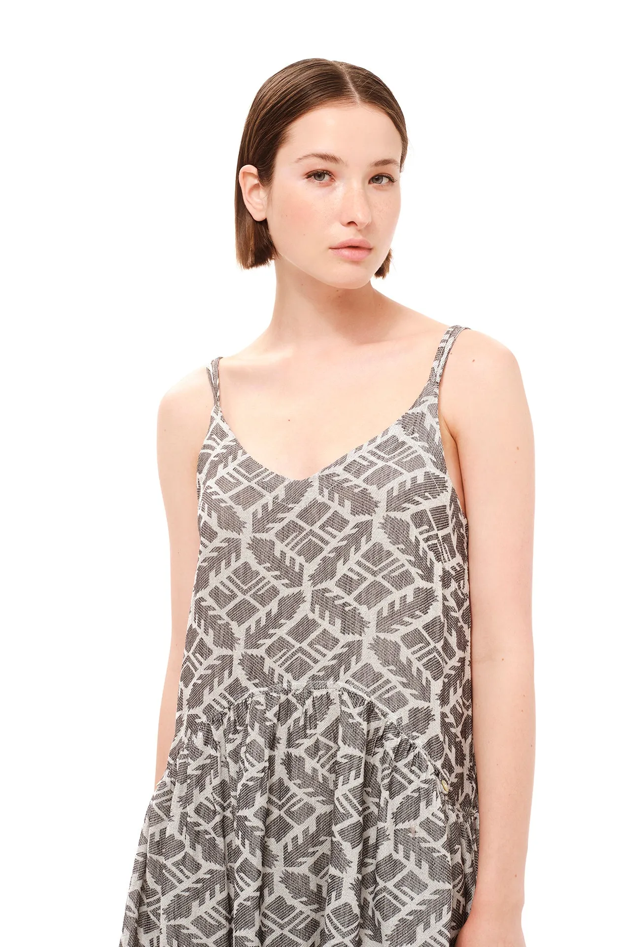 Ruffle Hem Mini Dress Grey sold by Ivalo.com product image thumbnail 4