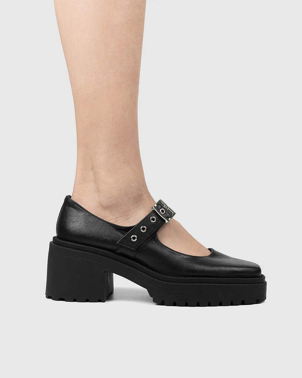 Chunky Heel Vegan Mary Janes Black sold by Ivalo.com product image thumbnail 5