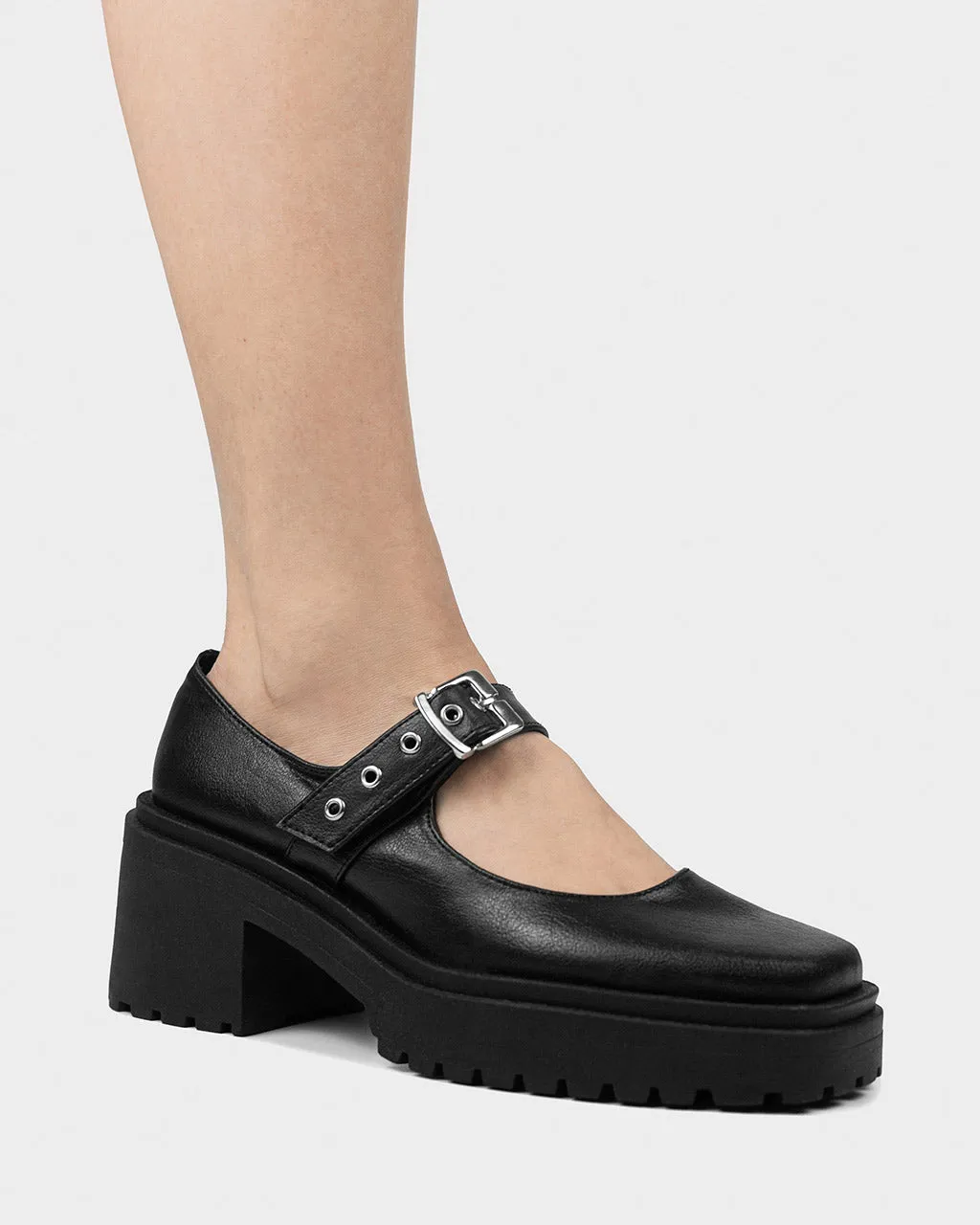 Chunky Heel Vegan Mary Janes Black sold by Ivalo.com product image thumbnail 2