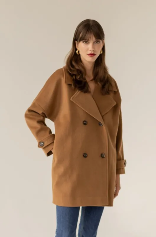 Nadine Cashmere Coat Caramel sold by Ivalo.com