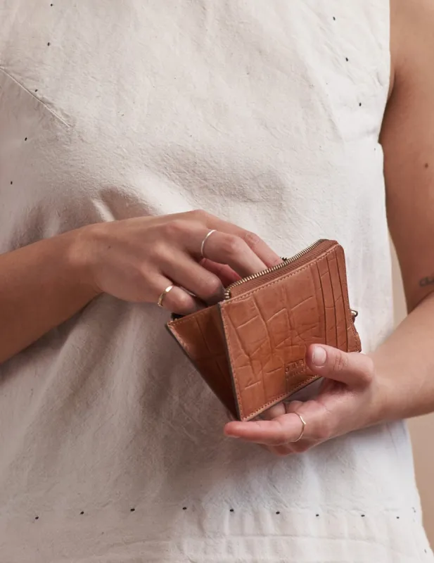 Lola Coin Purse Cognac Classic Croco sold by Ivalo.com