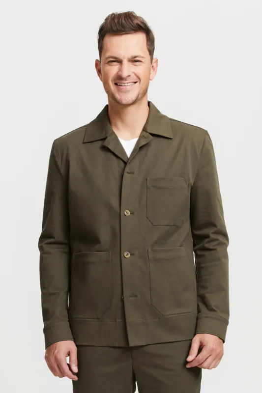 Jesse Organic Cotton Overshirt Green sold by Ivalo.com