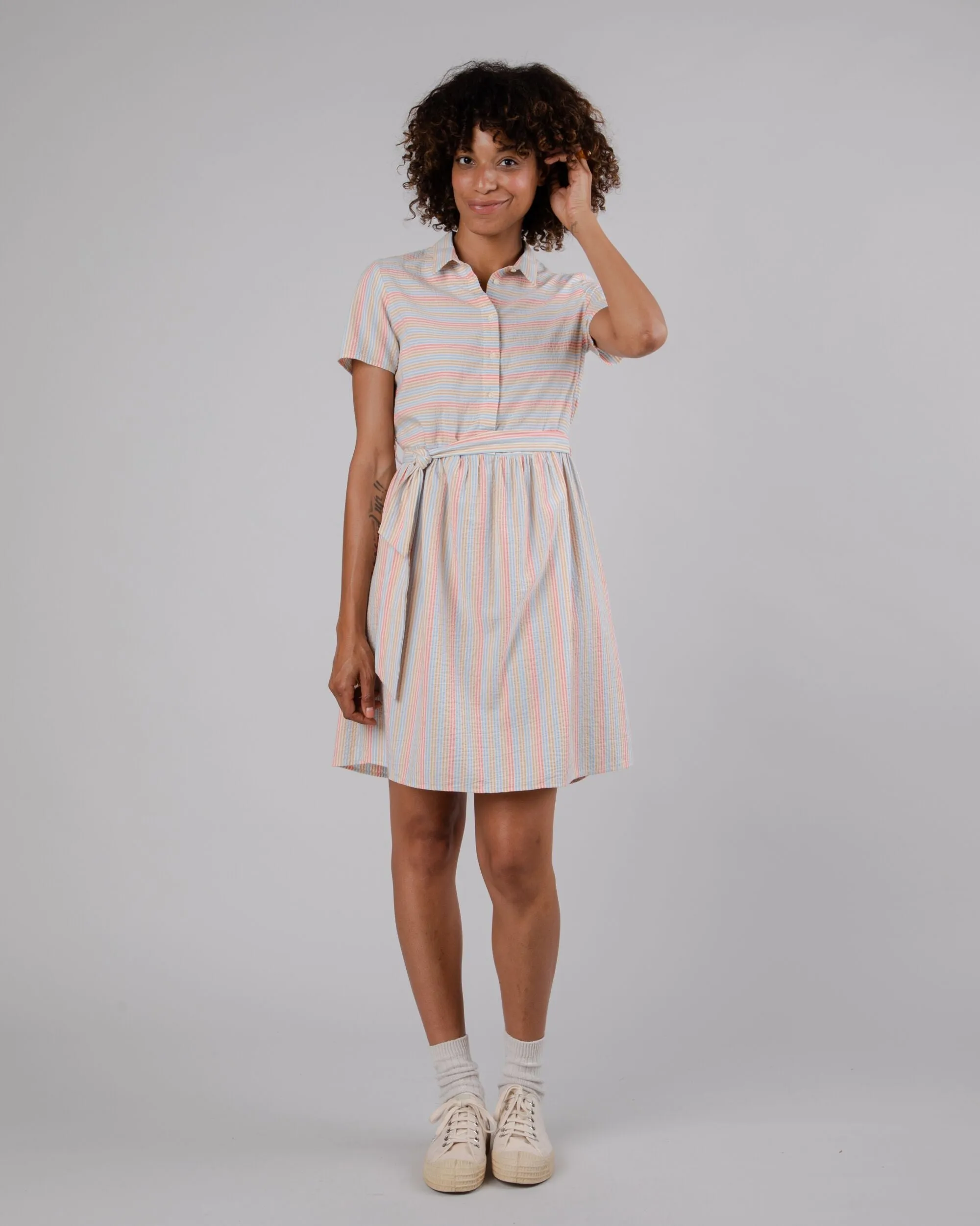 Sunset Short Dress Stripes Pink/Blue sold by Ivalo.com