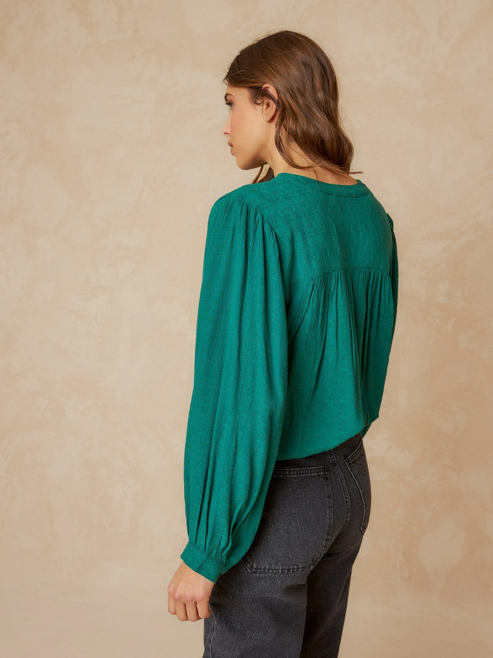 Dobby Flowy Shirt Green sold by Ivalo.com product image thumbnail 2