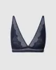 Lace Mesh Plunge Bralette Navy Blue sold by Ivalo.com