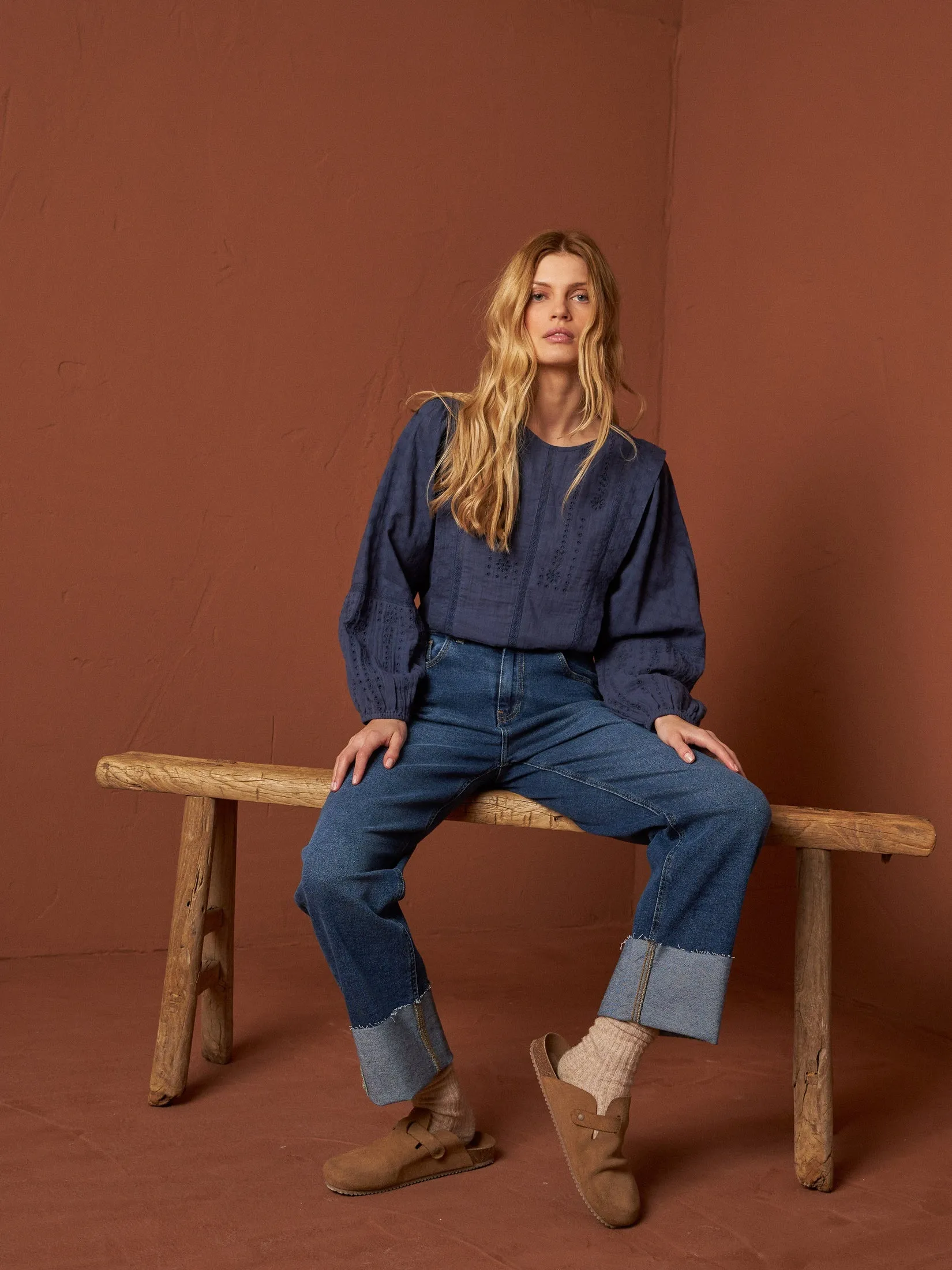 Balloon Sleeve Blouse Blue sold by Ivalo.com product image thumbnail 3