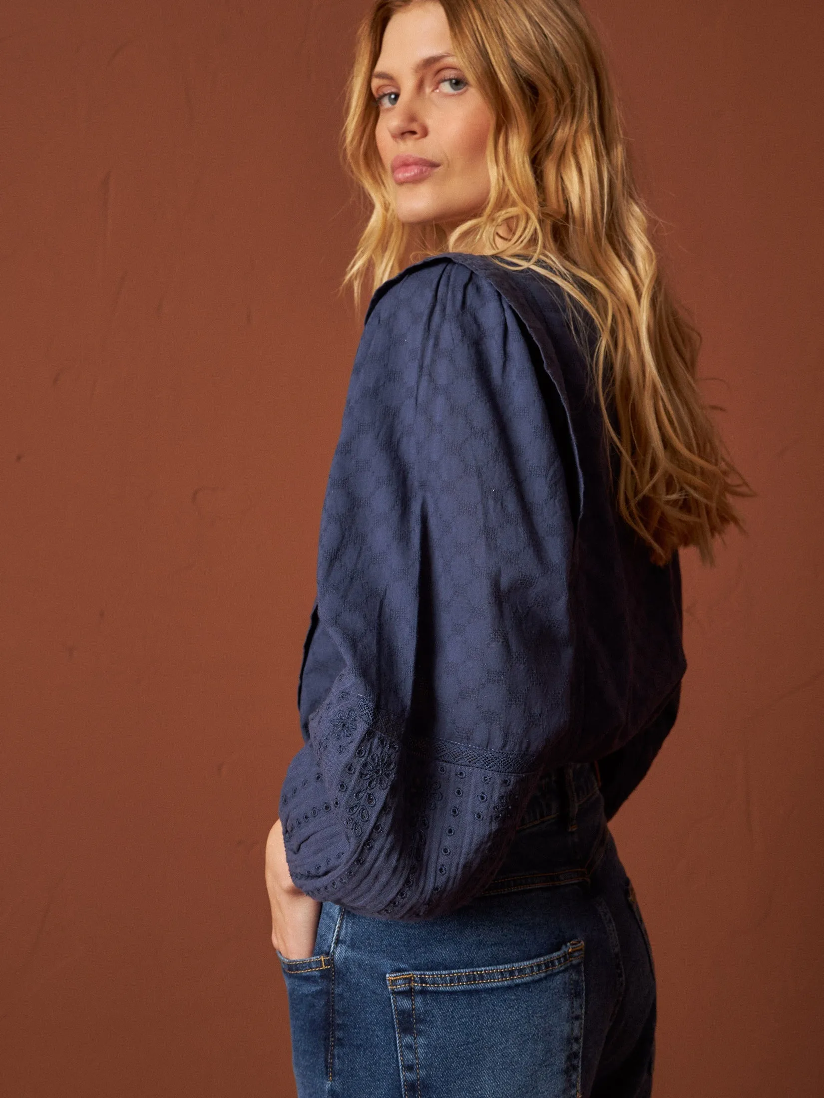 Balloon Sleeve Blouse Blue sold by Ivalo.com product image thumbnail 4