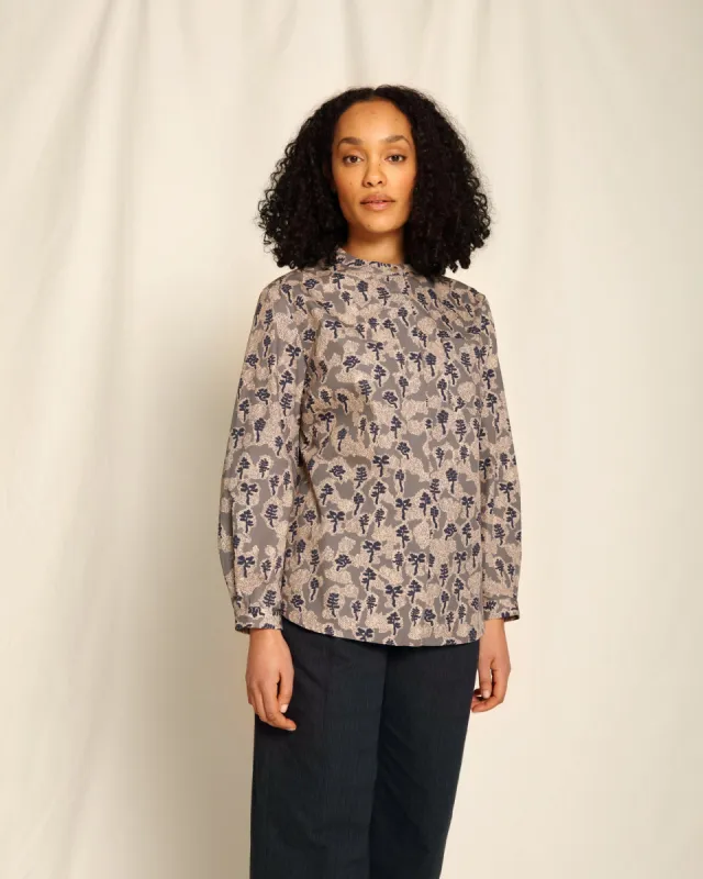 Gabi Shirt Japanese Pine Gray/Navy sold by Ivalo.com