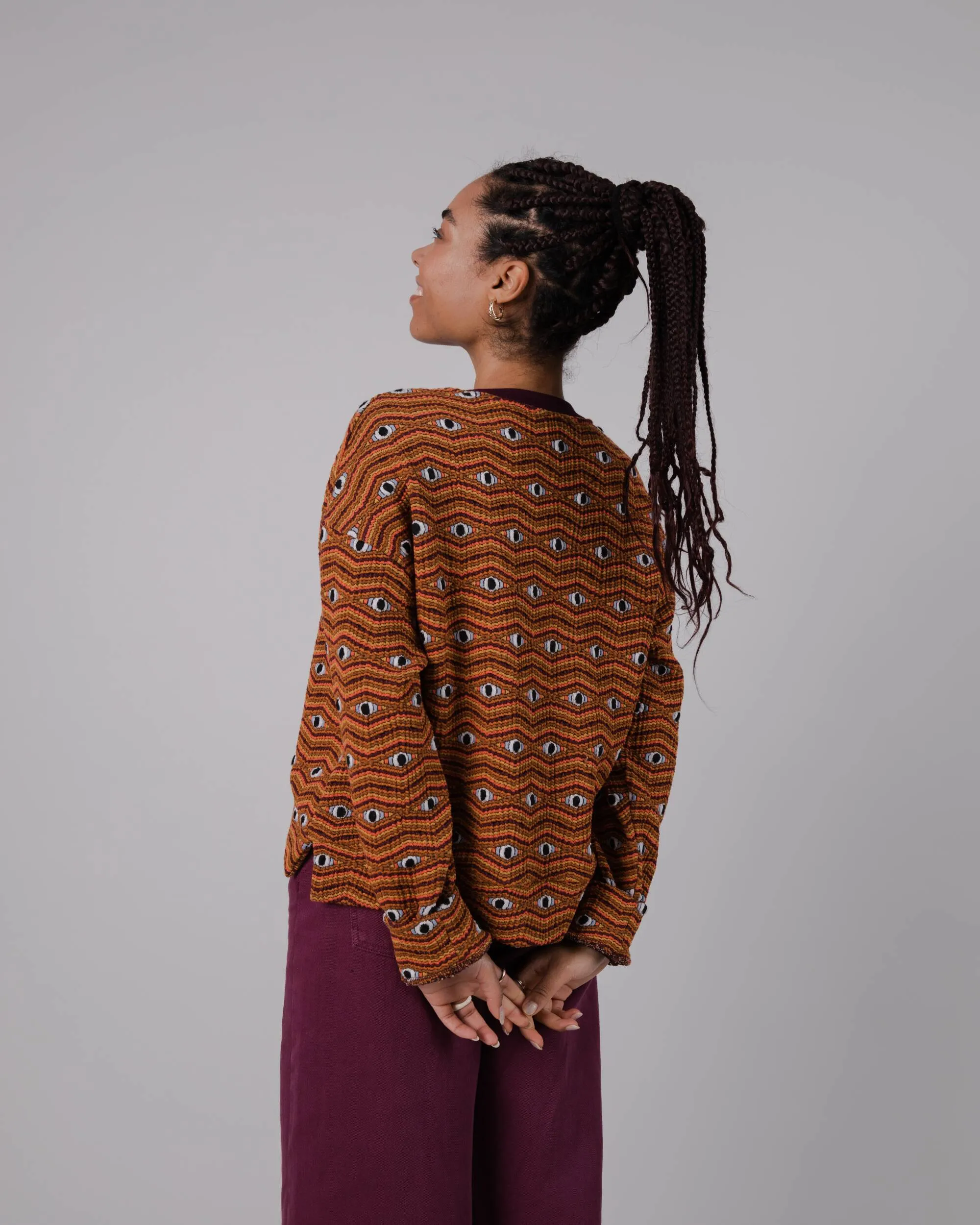 Eyes Jacquard Rounded Sweatshirt Orange sold by Ivalo.com product image thumbnail 5