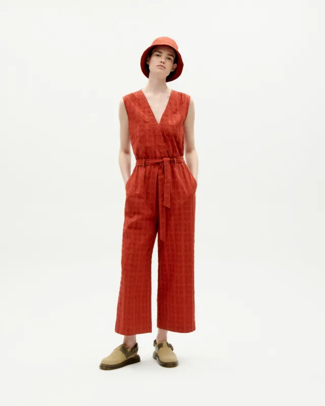 Winona Jumpsuit Red made by Thinking Mu