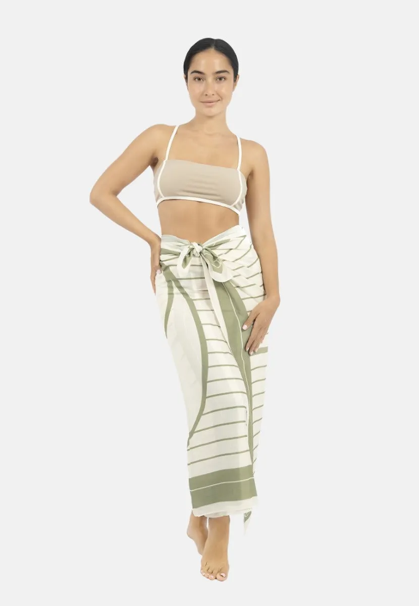 Antibes Beach Sarong Sage sold by Ivalo.com