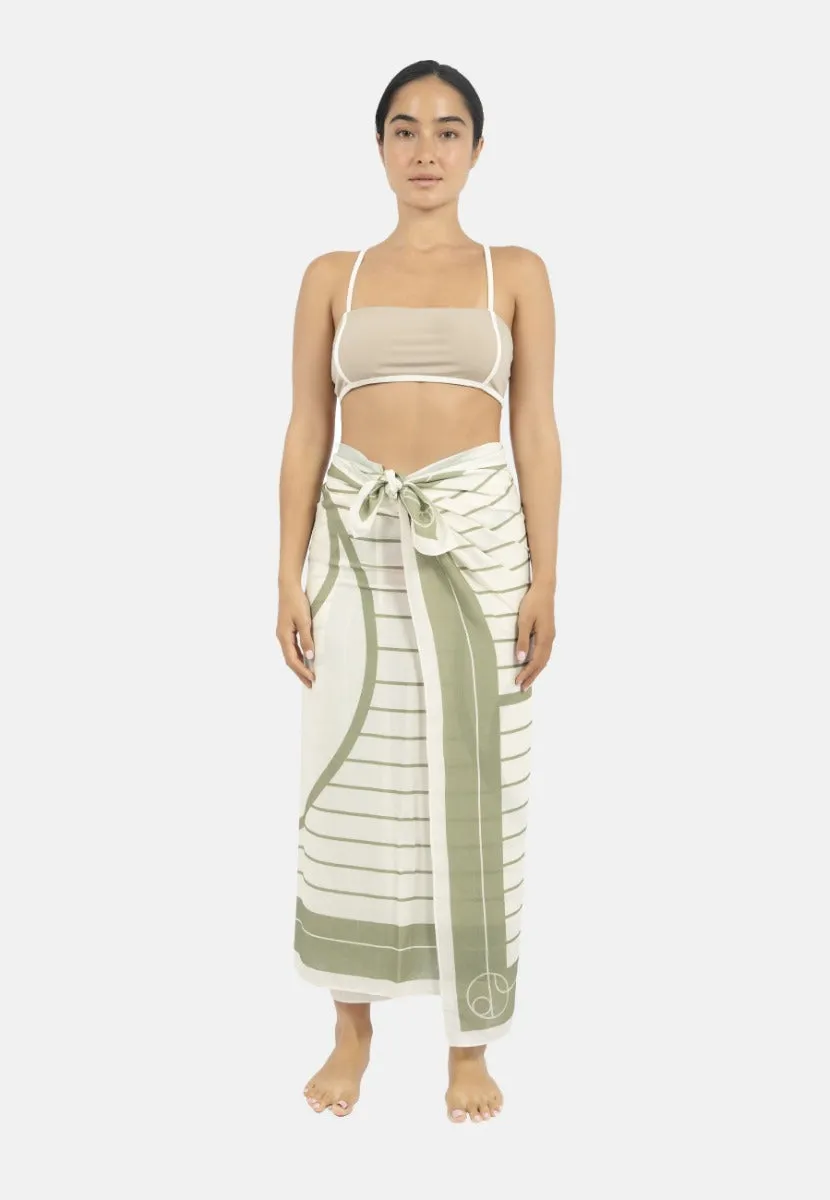 Antibes Beach Sarong Sage sold by Ivalo.com product image thumbnail 4