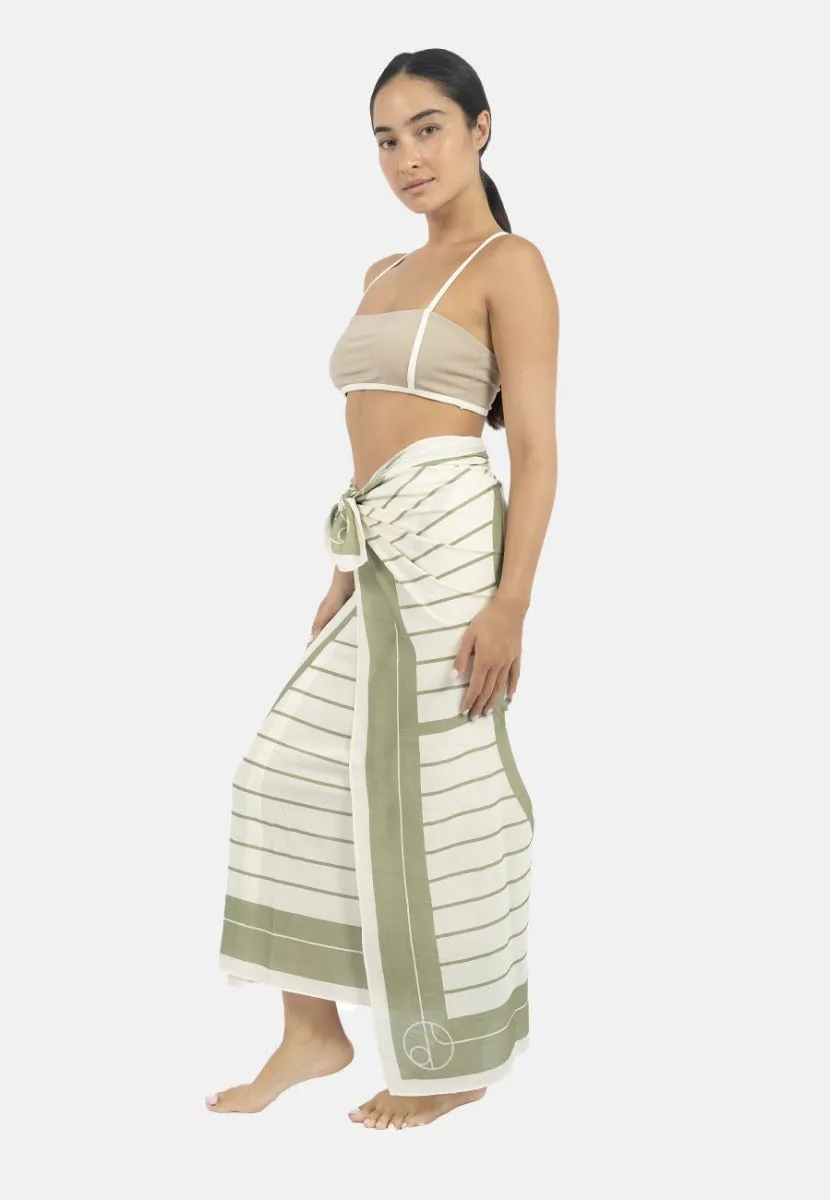 Antibes Beach Sarong Sage sold by Ivalo.com product image thumbnail 3