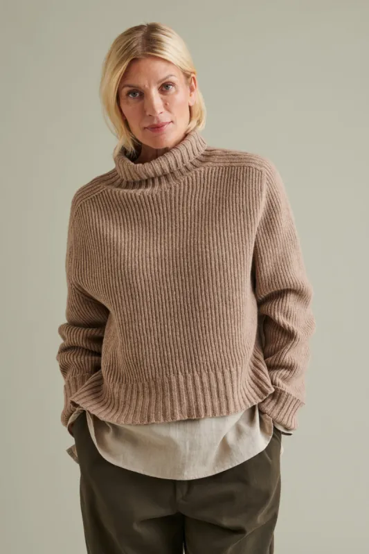 Kökar Merino Wool Sweater Brown made by Ivalo.com
