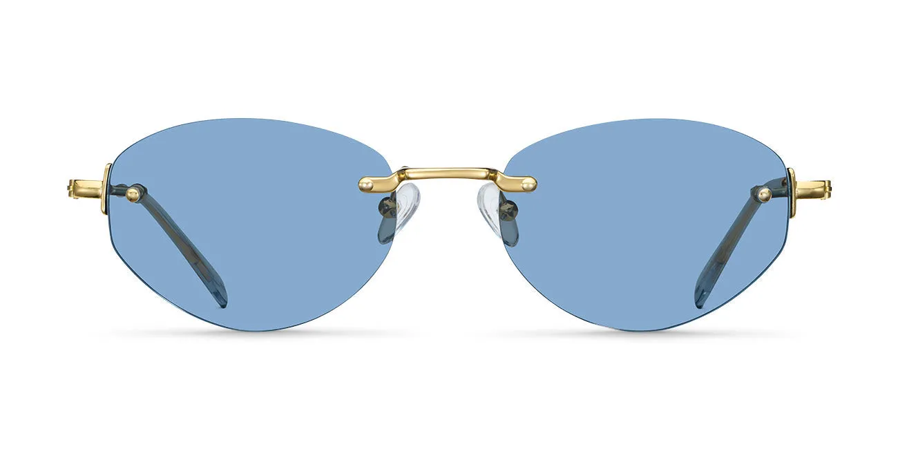 Amina Sunglasses Gold Sea sold by Ivalo.com