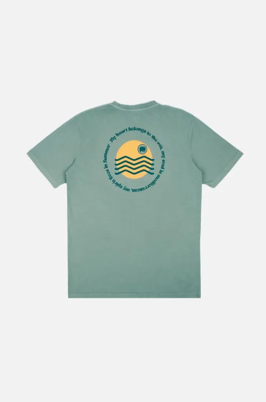 Sunset Pocket T-Shirt Feldspar Green sold by Ivalo.com