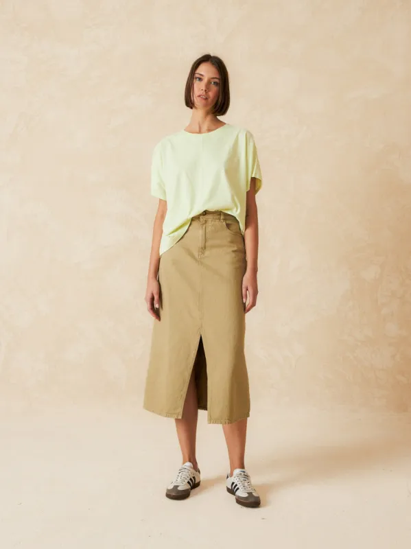 Basic Round Neckline T-Shirt Yellow sold by Ivalo.com