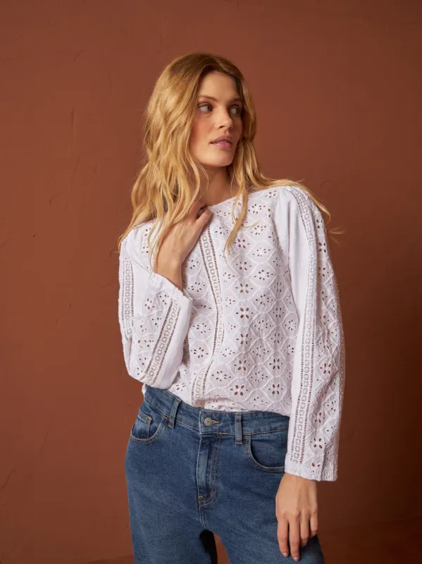 Embroidered Blouse White sold by Ivalo.com