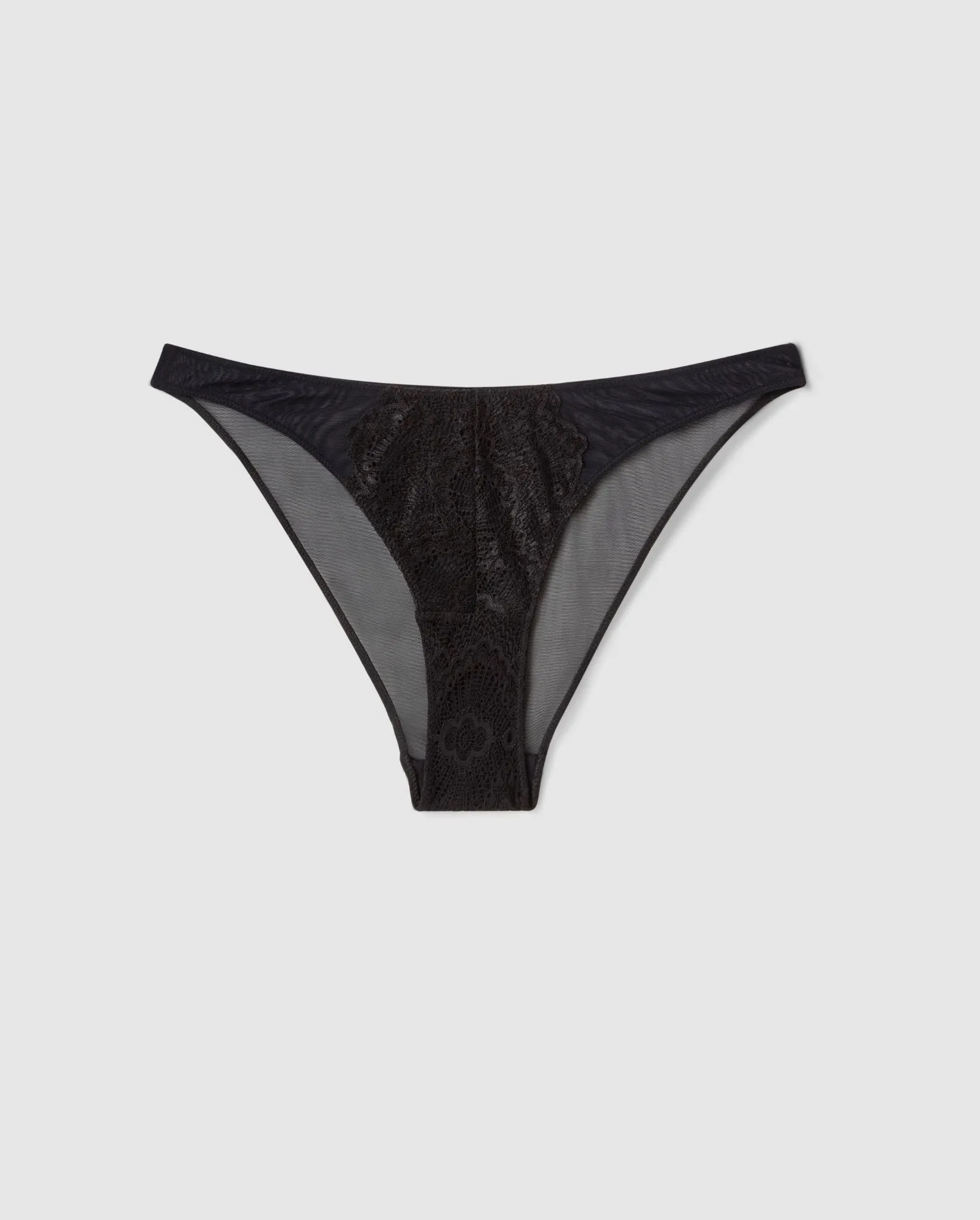 Lace Mesh Bikini Briefs Black sold by Ivalo.com
