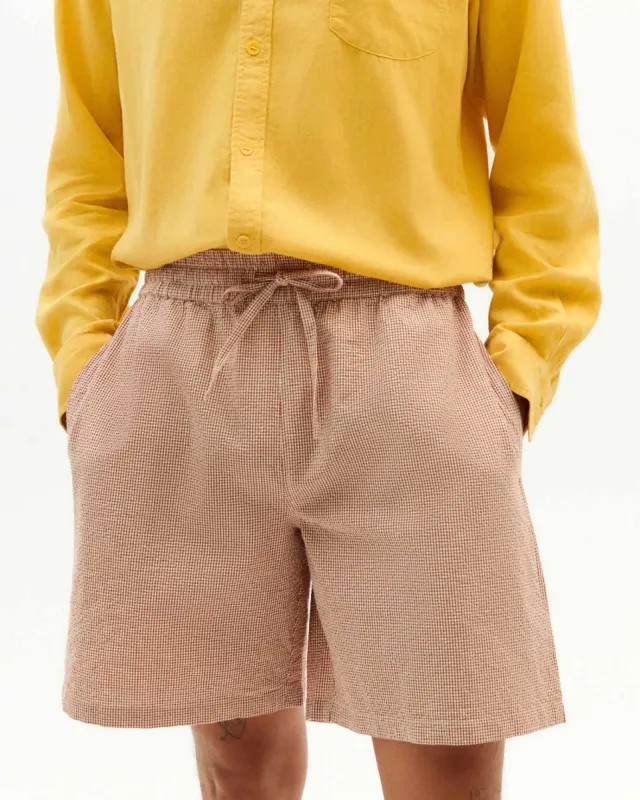 Henry Bermuda Shorts Red Seersucker sold by Ivalo.com