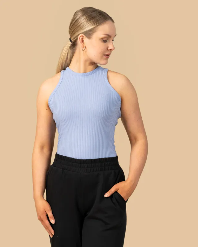 Ribbed Tank Top Light Blue sold by Ivalo.com