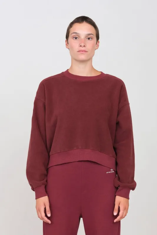 Women's Fleece Crew Neck Prune sold by Ivalo.com