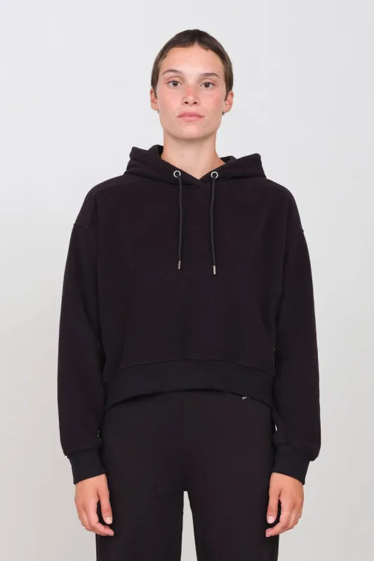 Women's Hooded Fleece Black sold by Ivalo.com