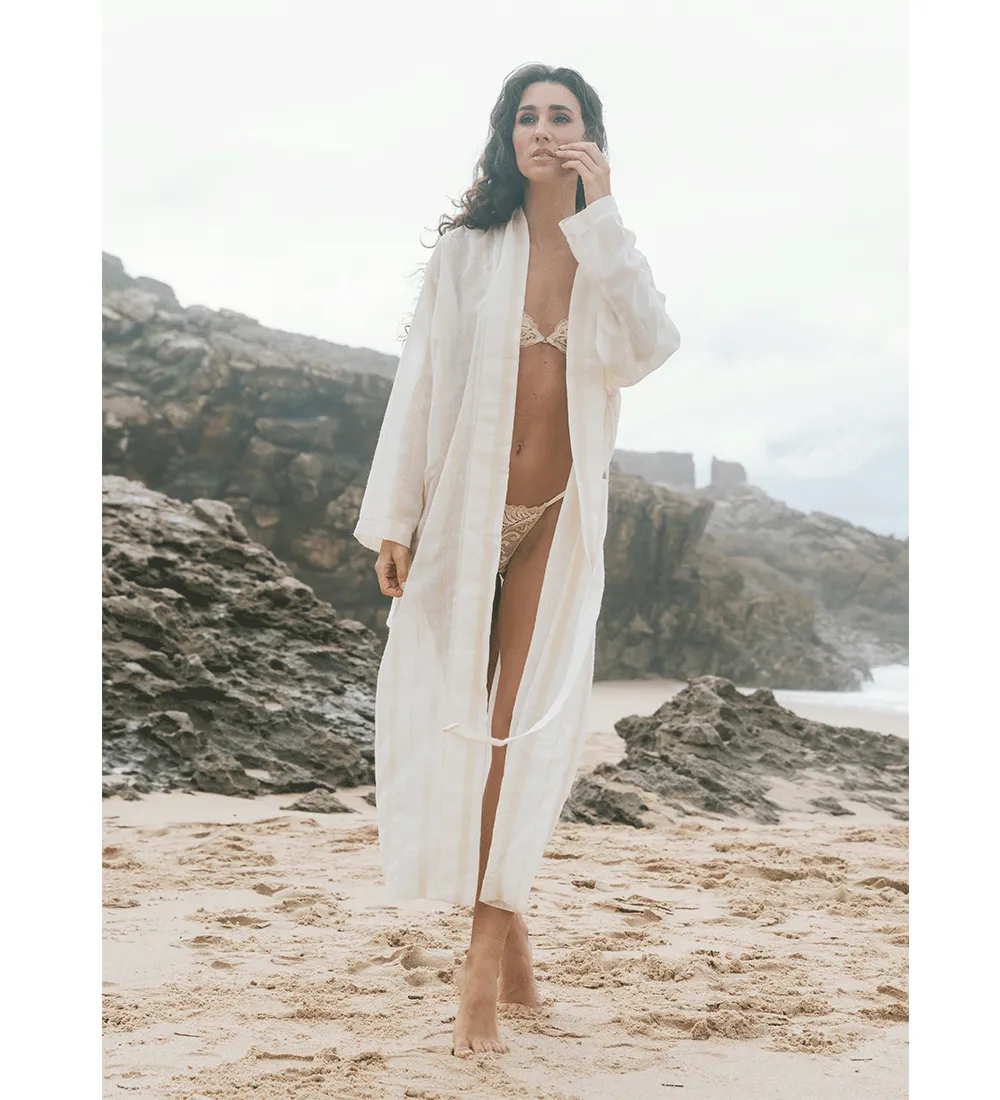 Perla Silk Robe White sold by Ivalo.com product image thumbnail 3