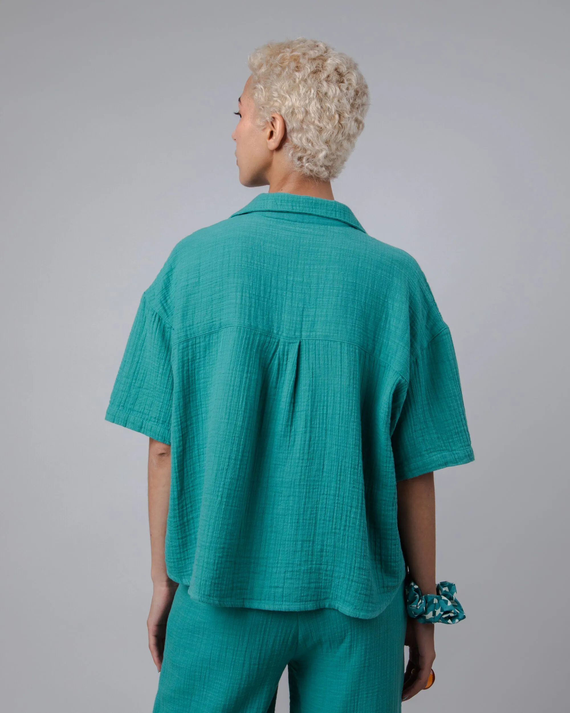 Bubble Oversized Cropped Blouse Jungle Green sold by Ivalo.com product image thumbnail 4