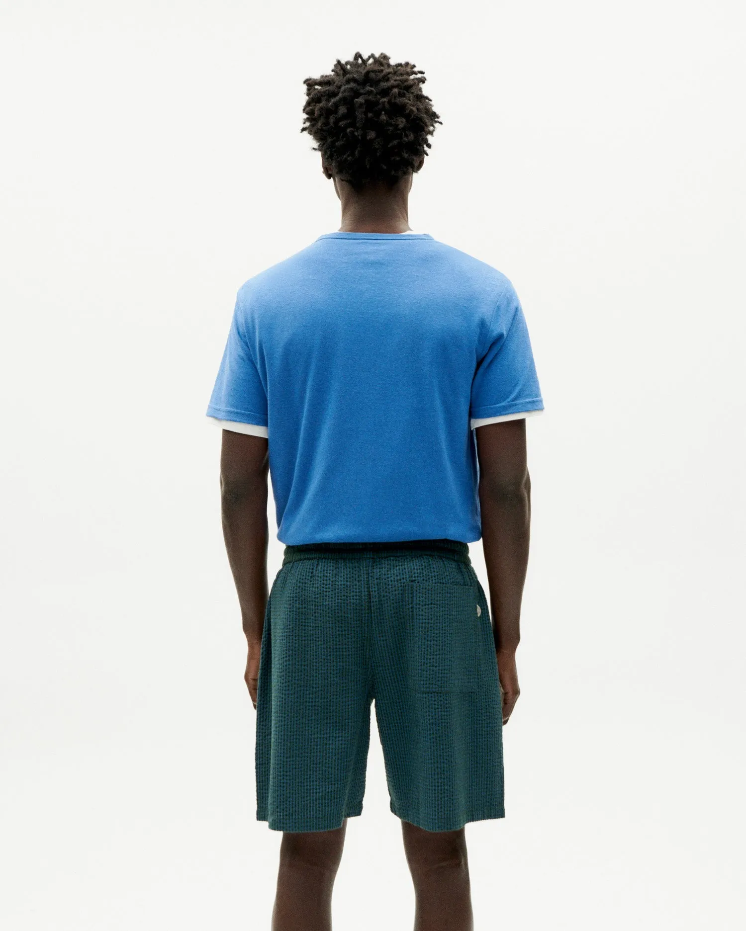 Men's Henry Seersucker Shorts Green sold by Ivalo.com product image thumbnail 3