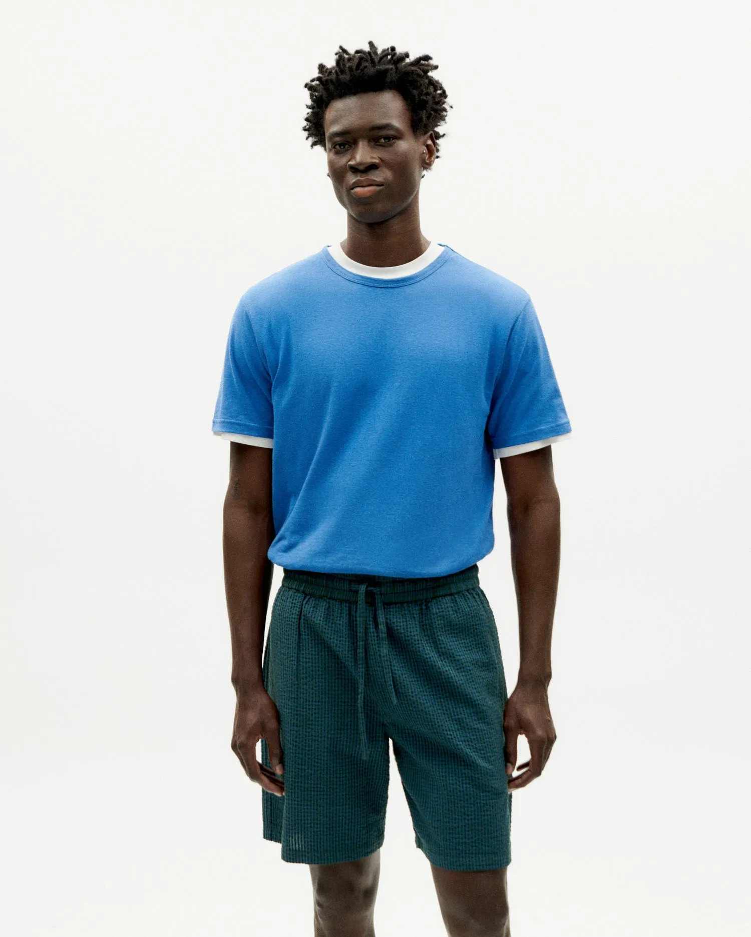 Men's Henry Seersucker Shorts Green sold by Ivalo.com