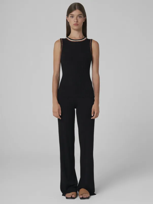 Dalila Knitted Tank Top Black sold by Ivalo.com