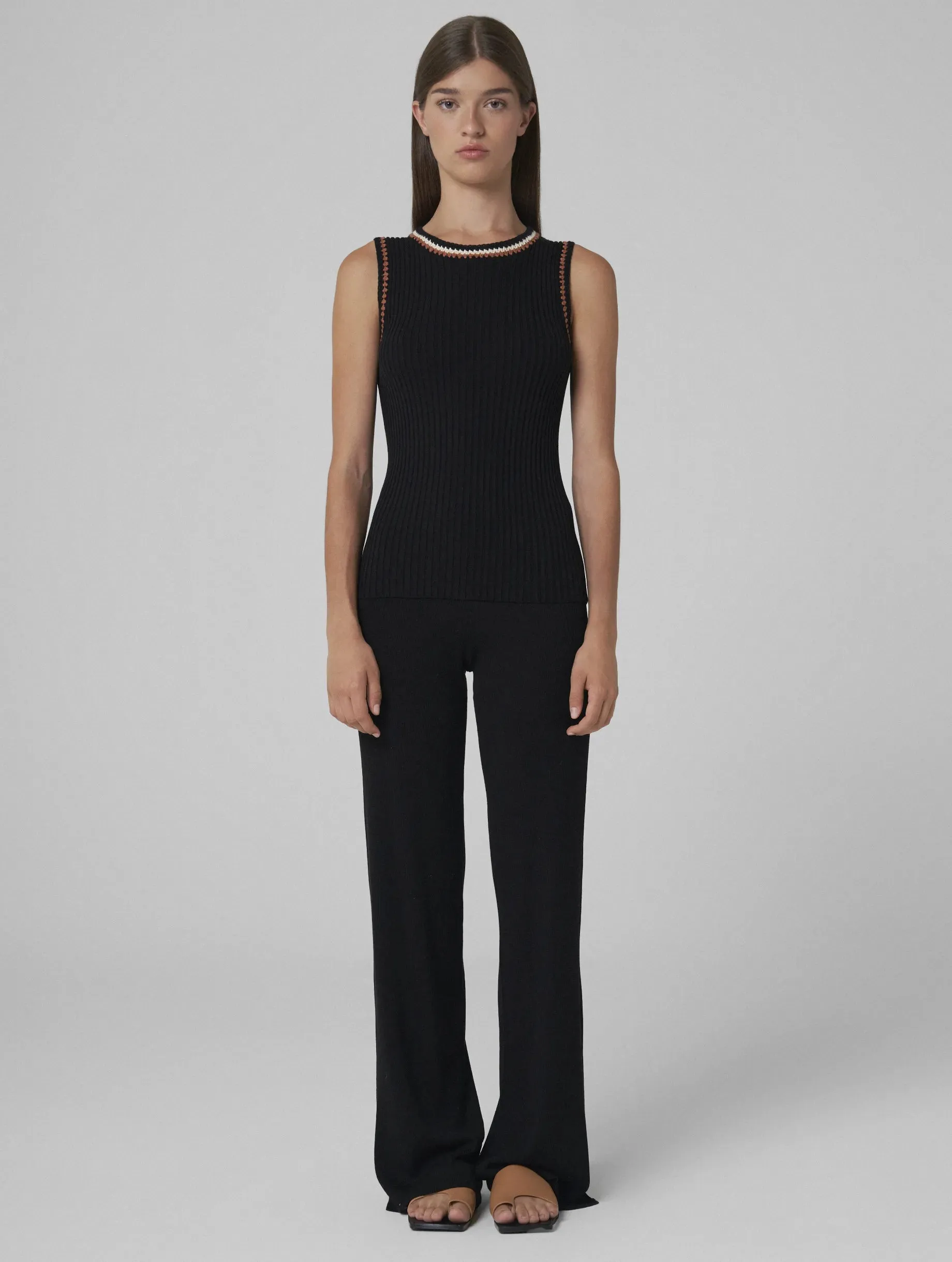 Dalila Knitted Tank Top Black sold by Ivalo.com