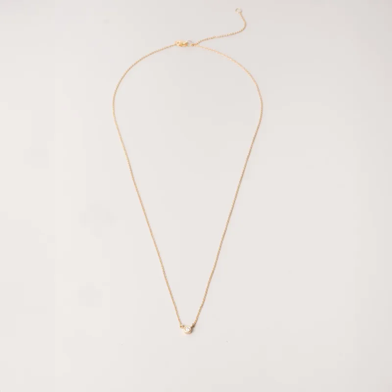 Tiny Diamond Choker Solid Gold sold by Ivalo.com