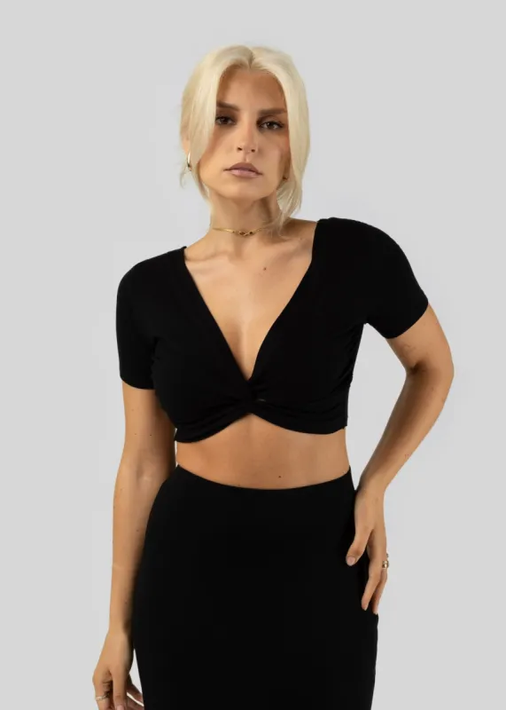 Camille Knot Top Black sold by Ivalo.com