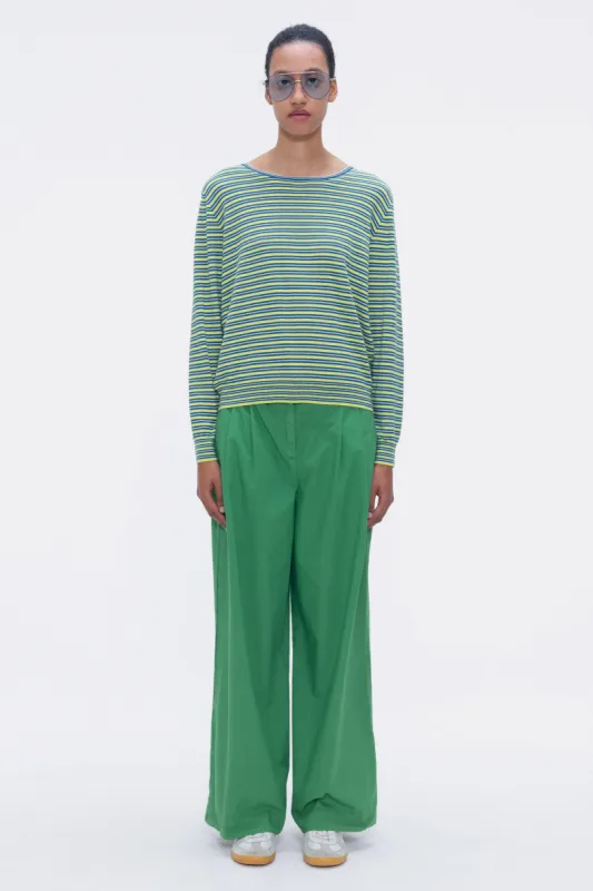 Pumpkin Spice Knitwear Striped Petrol Green sold by Ivalo.com