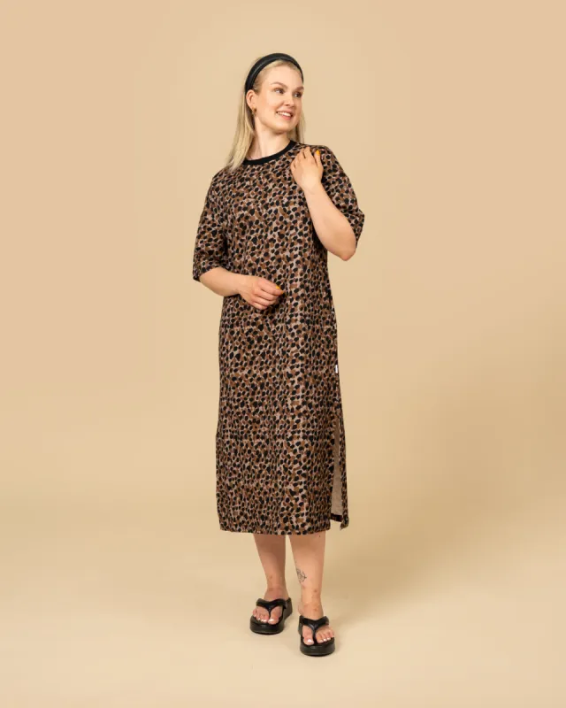 Boxy Dress Ilves Orange Brown sold by Ivalo.com