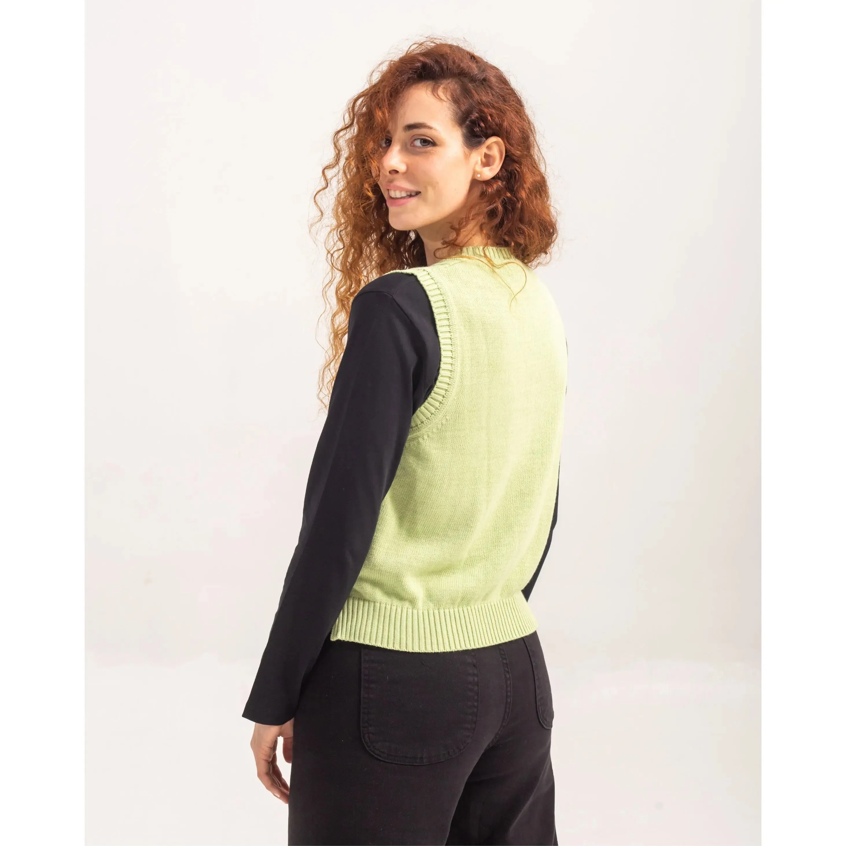 Alena Knitted Vest Green/Yellow sold by Ivalo.com product image thumbnail 2