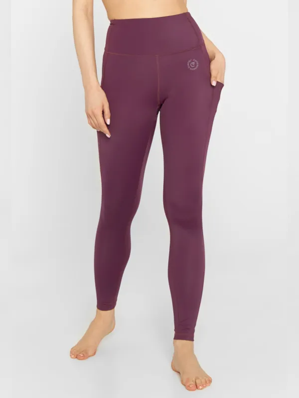 Power High-Waist Leggings Burgundy sold by Ivalo.com