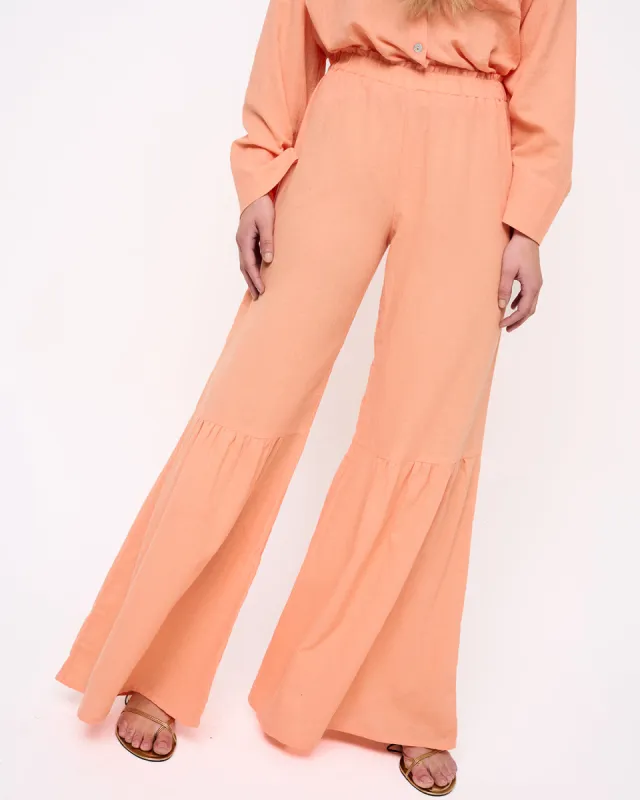 Flared Trousers Peach sold by Ivalo.com