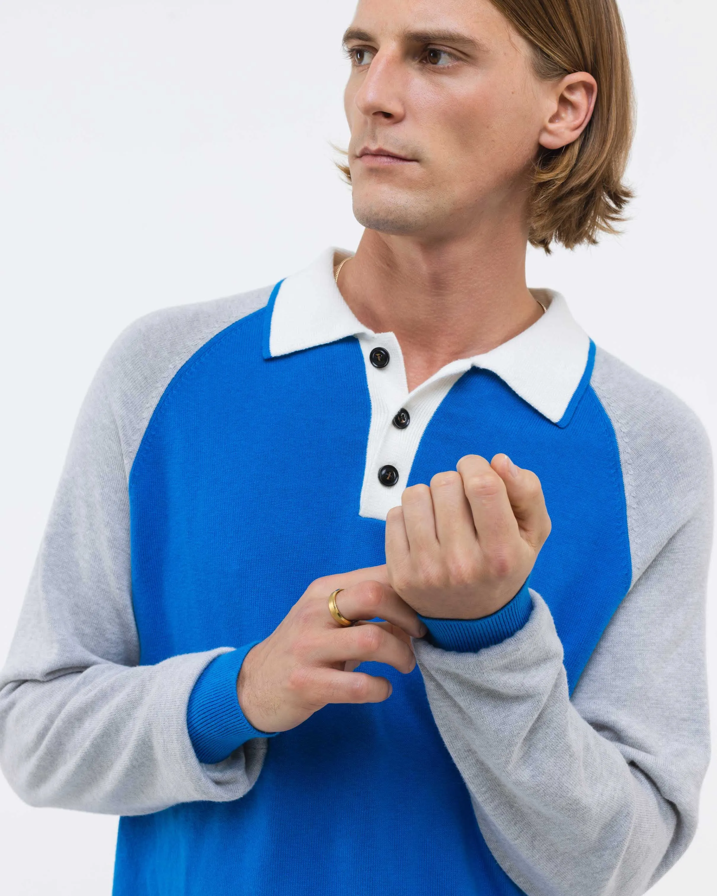 The Room Polo Collar Sweater Knit Blue sold by Ivalo.com product image thumbnail 3