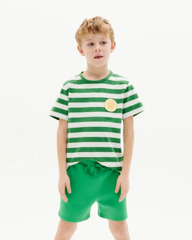 Kid's T-Shirt Striped Green/White sold by Ivalo.com