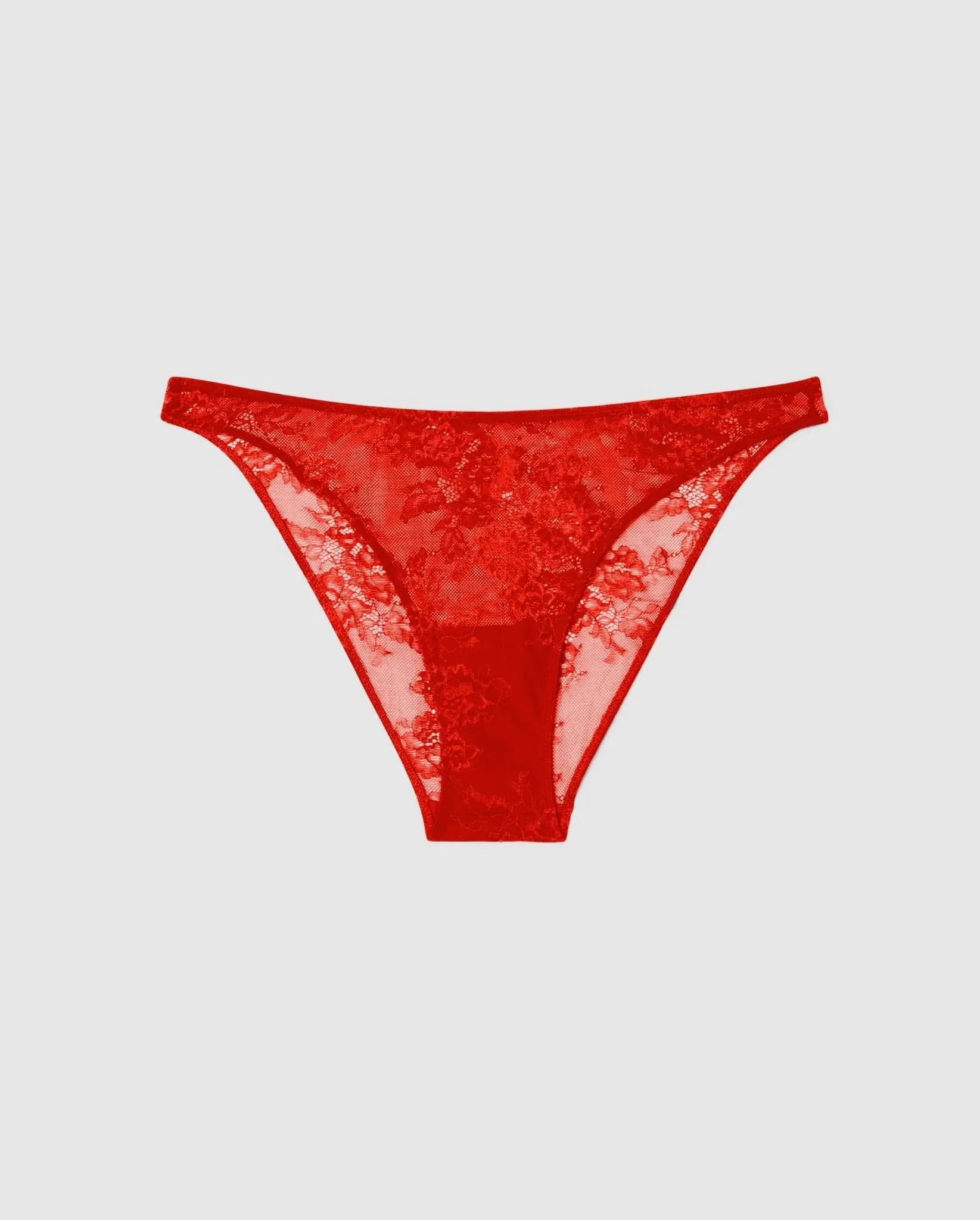 Floral Lace Bikini Briefs Fiery Red sold by Ivalo.com