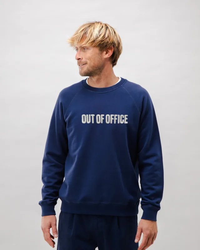 Out of Office Sweatshirt Navy Blue made by Ivalo.com